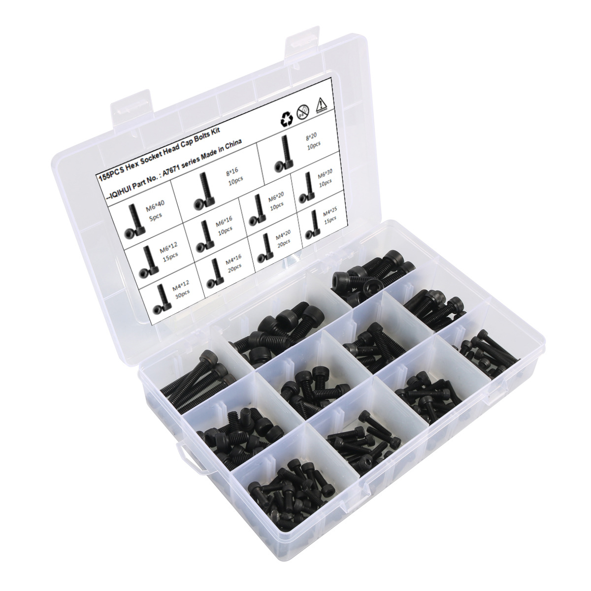 Multi-grid Plastic Box Screw Assortment